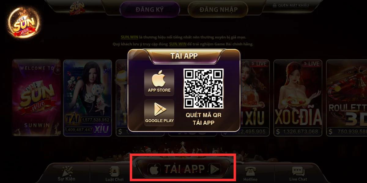 Tải app để đăng ký Sunwin trên điện thoại